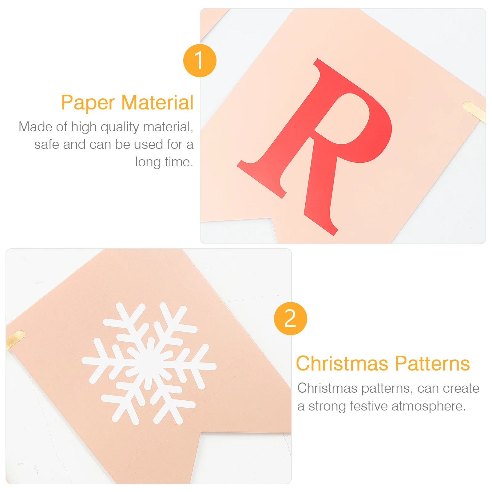 

2Sets Christmas Banners Merry Christmas Decorative Hanging Banner Xmas Party Supplies Photo Booth Wall Decoration