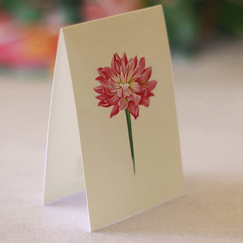 -Tarjetas, Dear Dahlia, tarjetas de felicitación emergentes 3D con ramo de flores para siempre de tamaño natural de 13,8 pulgadas con nota, mano de obra fina