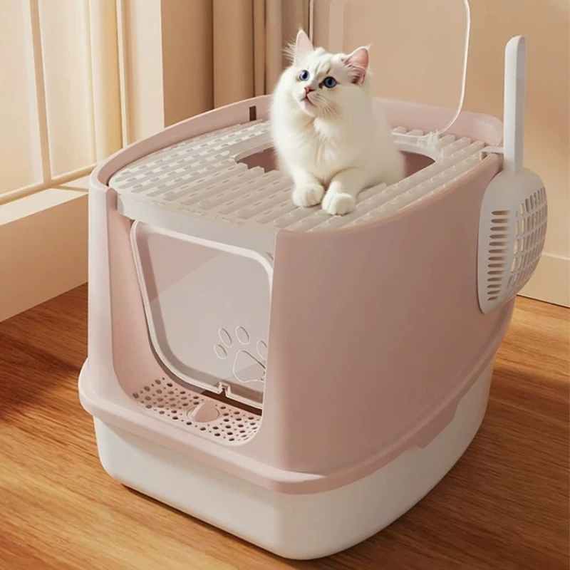 Closed Small Castle For Cats Toilet Litter Box Training Hiding Drawer Litter Box Defecation Lettiera Gatto Household Products