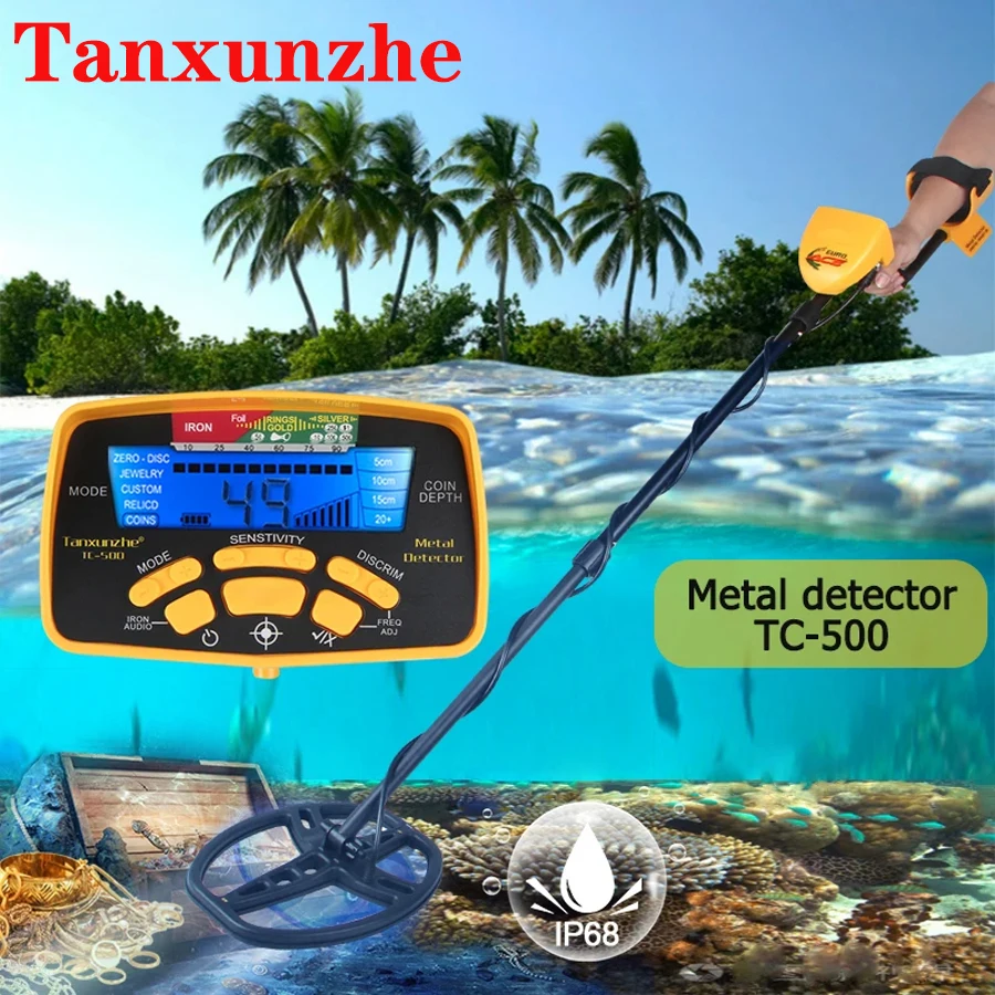 TC500 Metal Detector Underground Professional Depth Search Finder Accurate positioning Gold Treasure Hunter Detecting Pinpointer