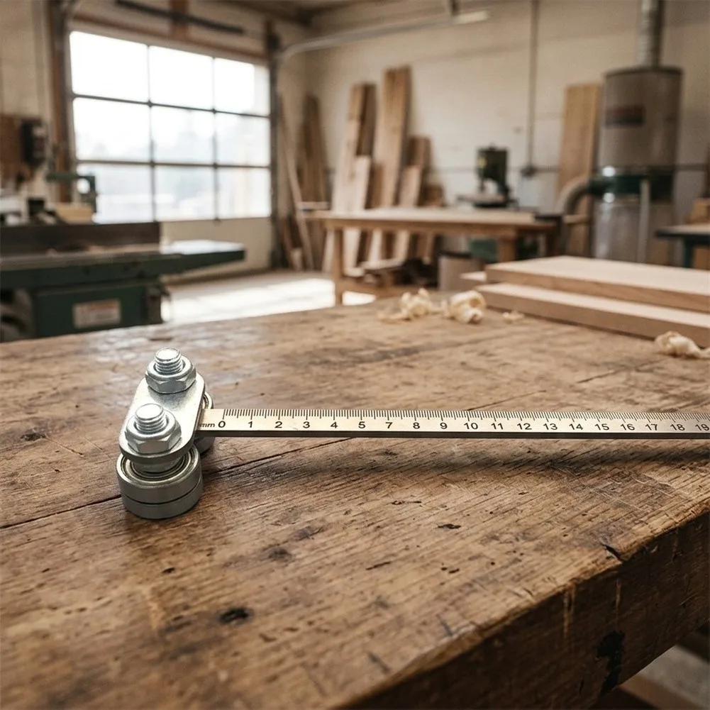 Positioning Calipers for Circular Saws Designed to Operate with Adjustable Guide Rails for Consistent Cut Registration
