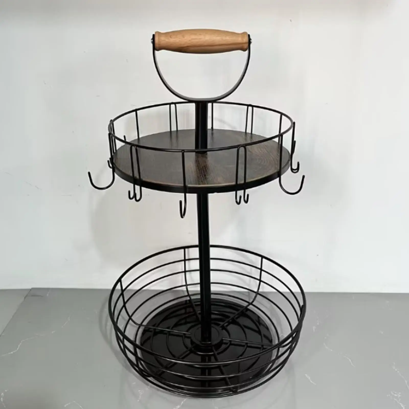 Porte-tasse Double couche, décoration de maison rotative pour bureau, hôtel