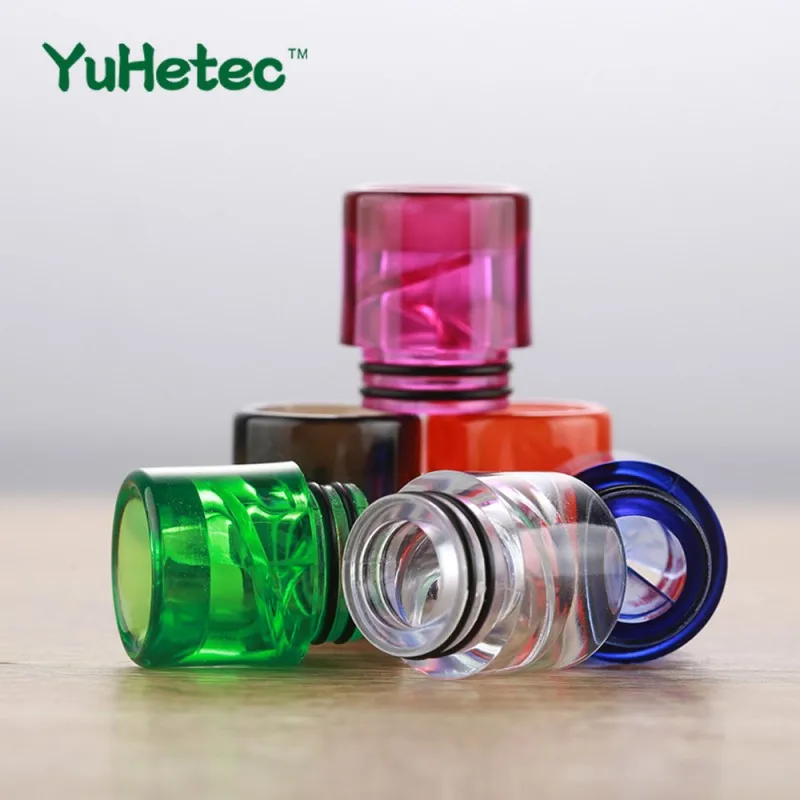 1 Pcs Wide Spiral 810 510 Drip Tip MouthPiece Anti Spit-Back Drip Tip 810 for RDA RTA RDTA Machine Tank Holder