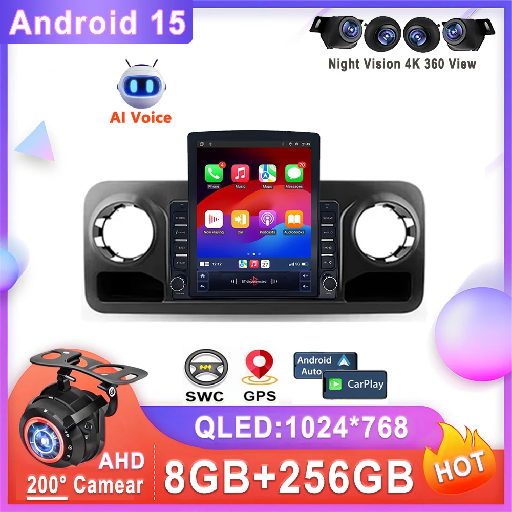 9.7" Android 15 Car…