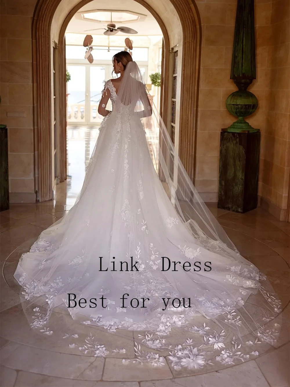 Fashion V Neck Wedding Dresses for Ladies Simple Soft Tulle Bridal Gowns Exquisite Full Sleeve Vestidos De Novia New 2026