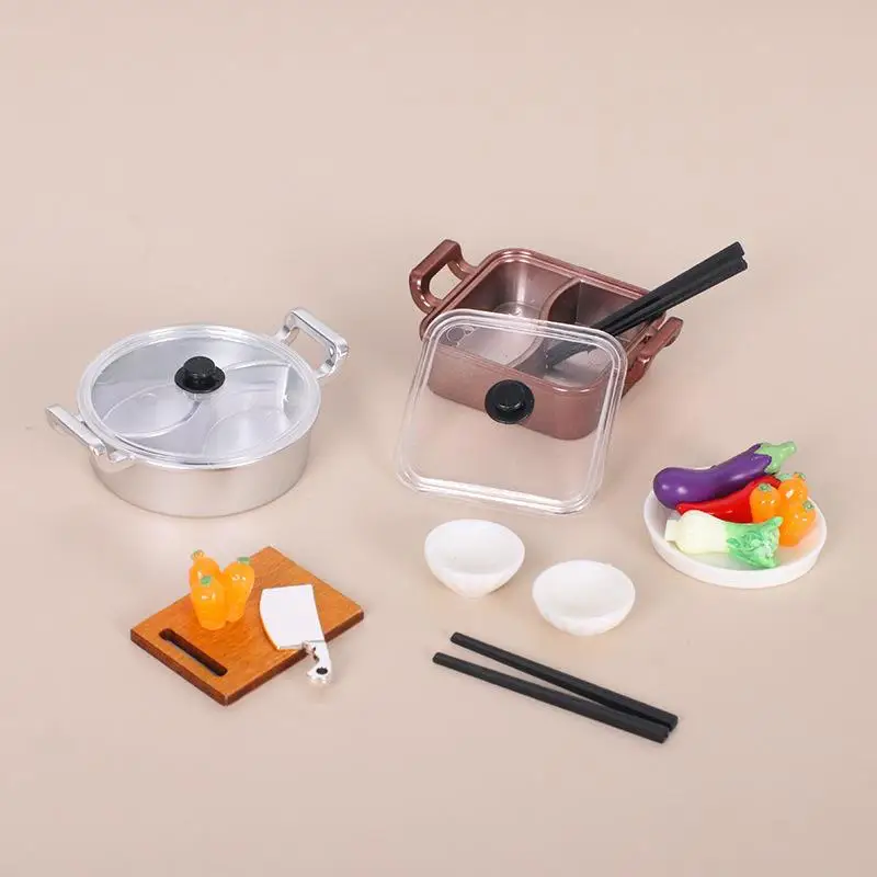 1 Set Doll Kitchen Cookware Baking Supplies Decor Toy 1/12 Dollhouse Mini Kitchenware Kit Model Micro Scene Construction Props