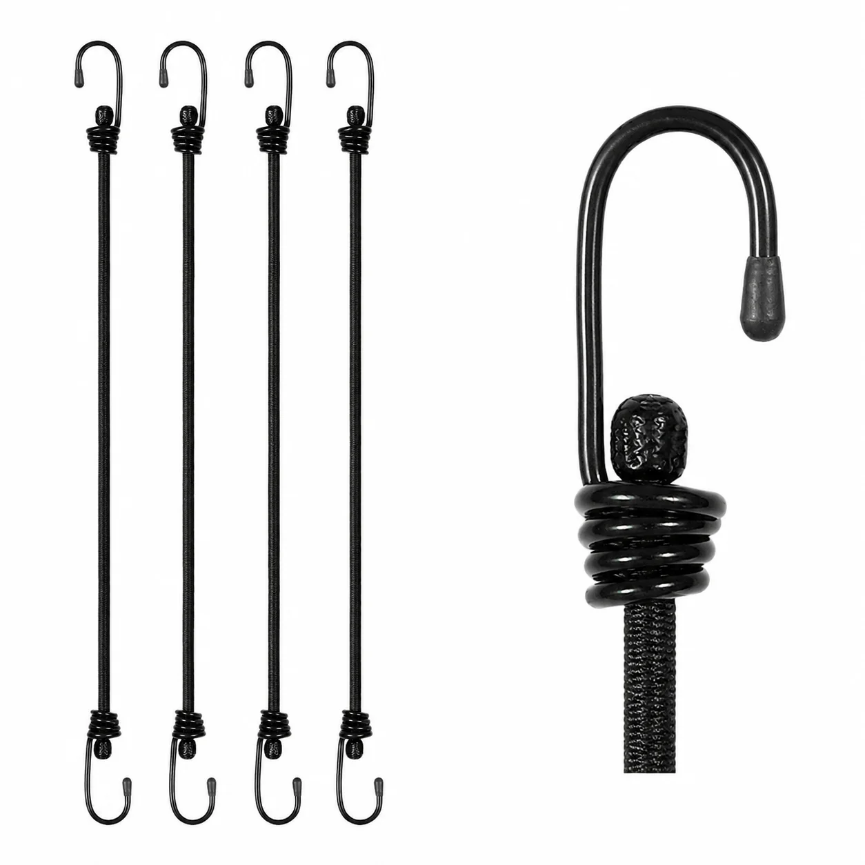 Outdoor Enthusiasts Bungee Cord Cargo Tie Down Straps Heavy Duty Elastic Rope for Camping Car Trunk Bike Roof Rack Durable