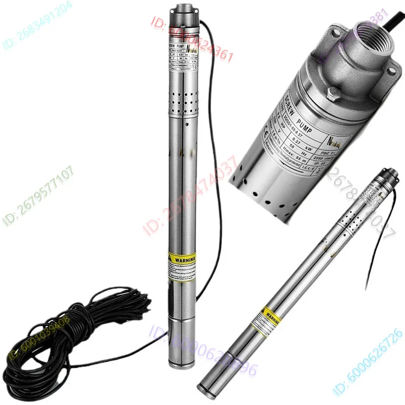 

2 Inch Water Pump 50Mm Diameter Submersible Well with 304 Stainless Steel Pump Body Submersible Deep Well Pump 1000L/h