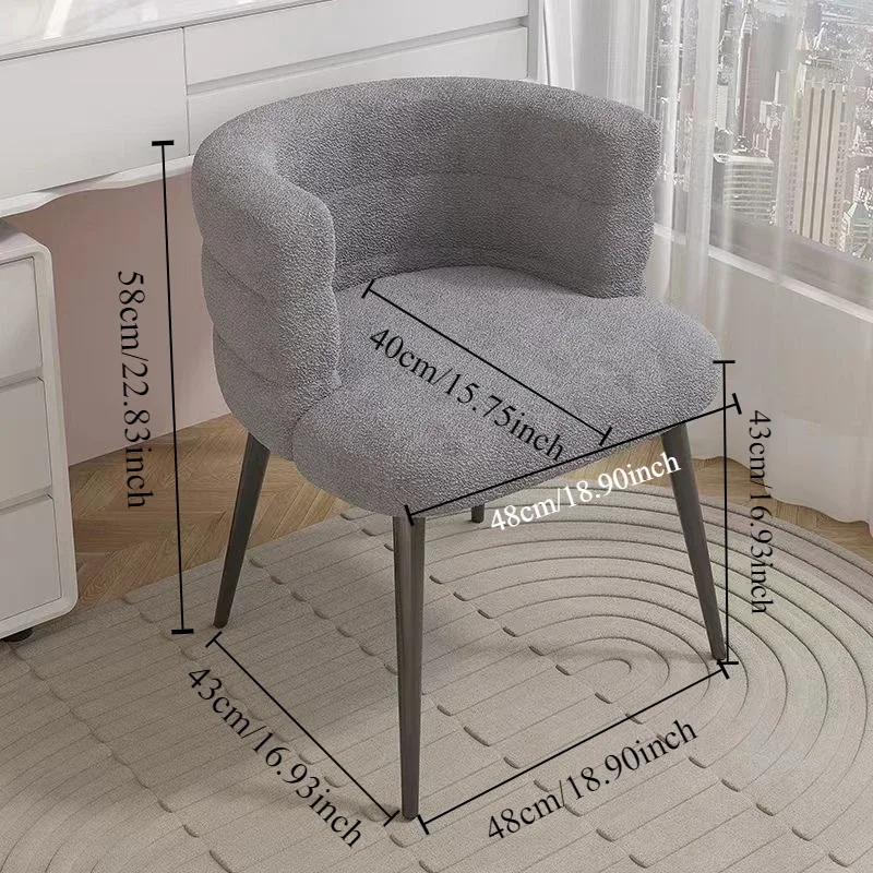 Ottomans Makeup Chairs Nordic Light Luxury Leisure Backrest Dressing Stools Nail Chairs Living Room Furniture Ottomans Stools