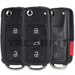 Vouwen Flip Afstandsbediening Sleutelhanger Case Shell Voor Volkswagen VW Skoda Golf Passat Polo Jetta Touran Bora Sharan 2/3/4 BTN Cover