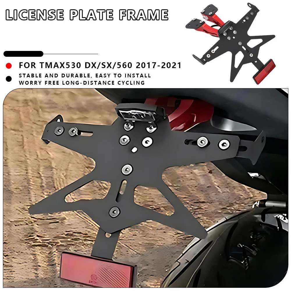 

MTKRACING For YAMAHA TMAX530 DX/SX/560 2017-2021 Motorcycle Accessories License plate Holder Rear Tailstock Mudguard
