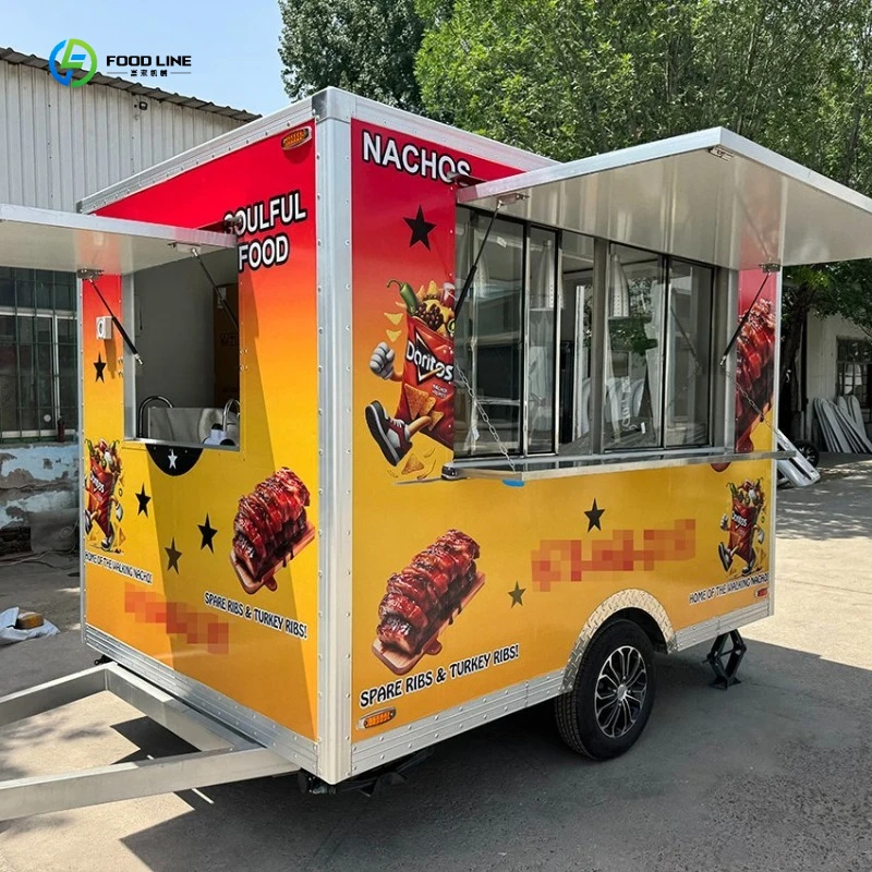 Heavy Duty Large Capacity Outdoor Cooking High Durability Structure Food Trailer Ice Cream Truck Mobile Food Truck
