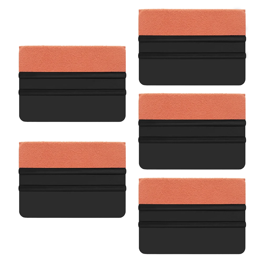 

5pcs Portable Felt Edge Squeegee Car Vinyl Wrap Application Tool Scraper Decal Auto Film Car Styling Stickers Accessories 5A34