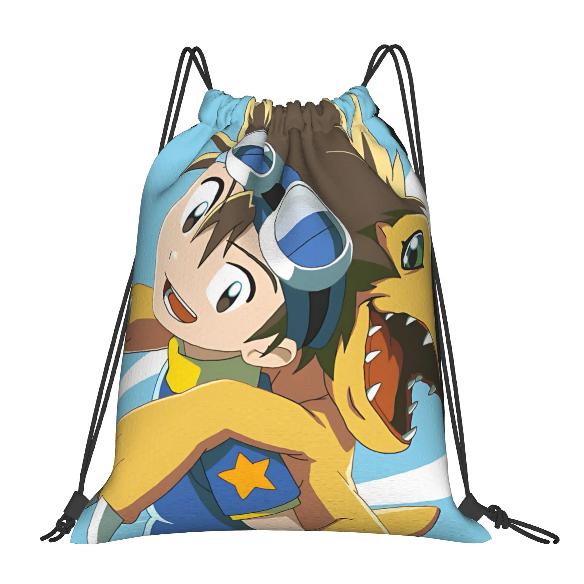 gym Pouch Digital Monster  Drawstring Bags Men Women Storage Backpack Teenager Travel Bag Multi-function Pocket