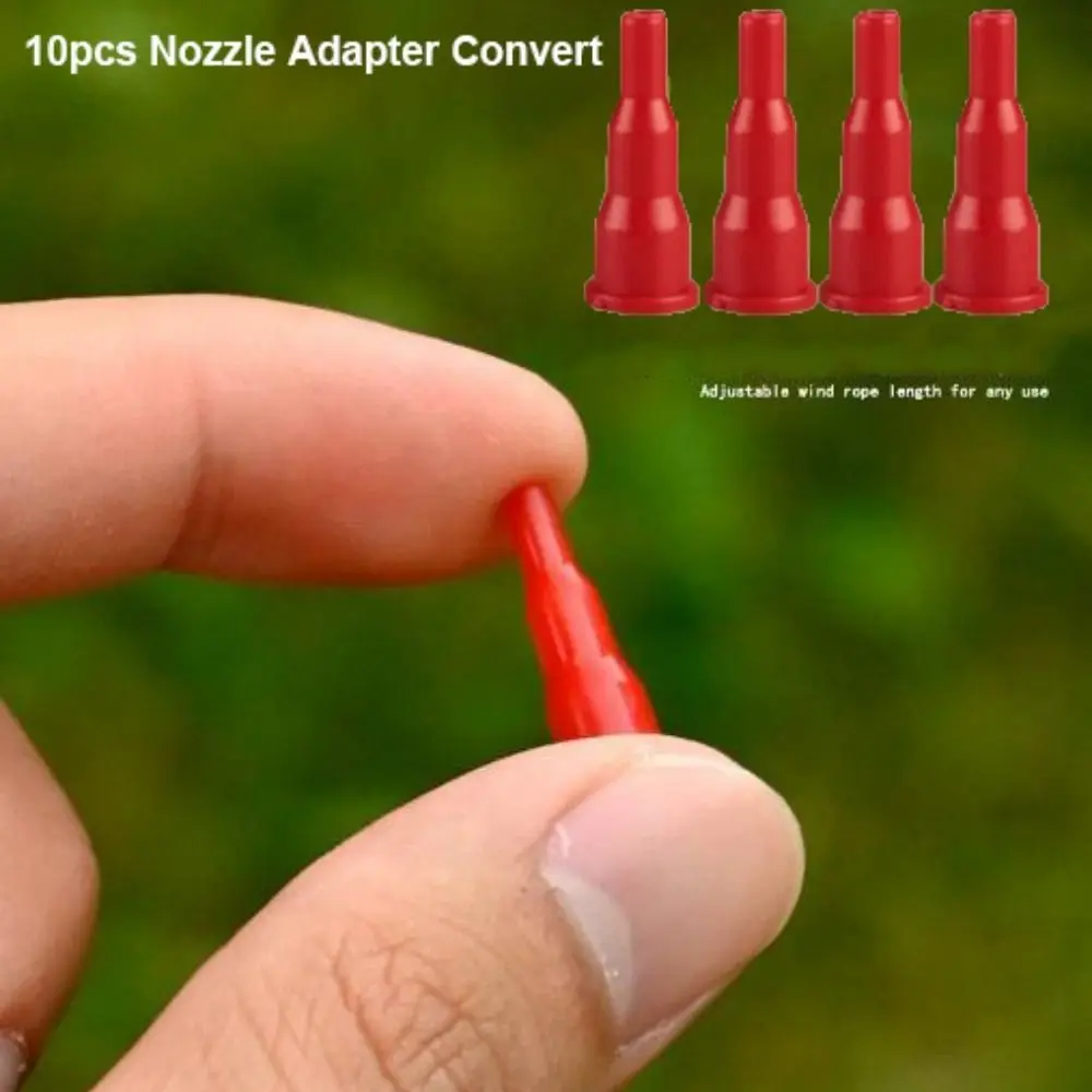 10 قطعة محول فوهة عالمي جديد خزان بلاستيكي أحمر في خزان قابل للنفخ رذاذ قابل لإعادة الاستخدام محول رأس عبوة الغاز #3