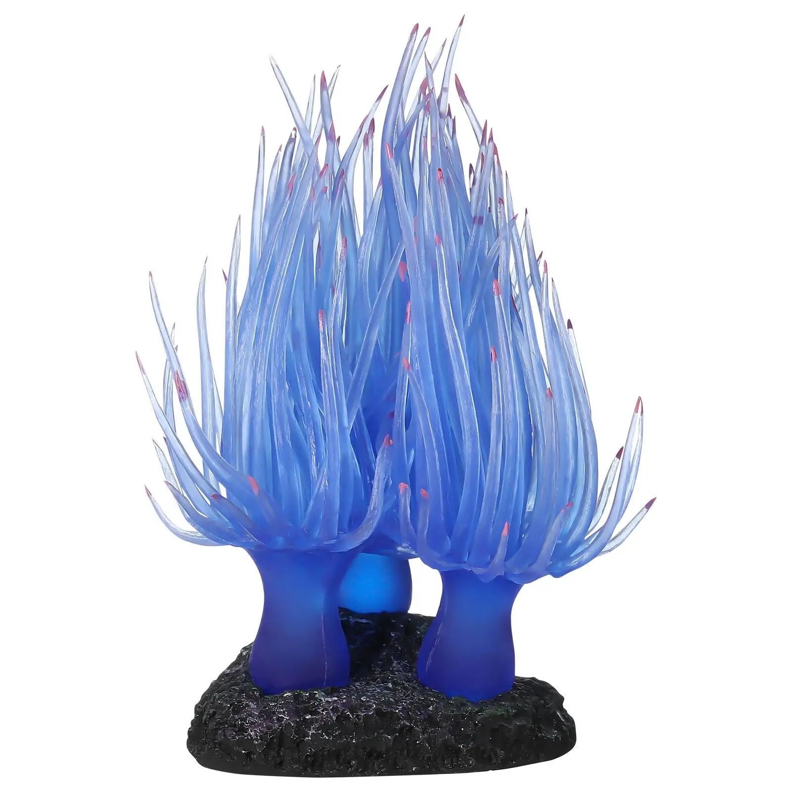 

Artificial Coral Decoration for Fish Tank Soft Flexible Dark Blue Aquarium Accessories Water Landscape Pet Supplies