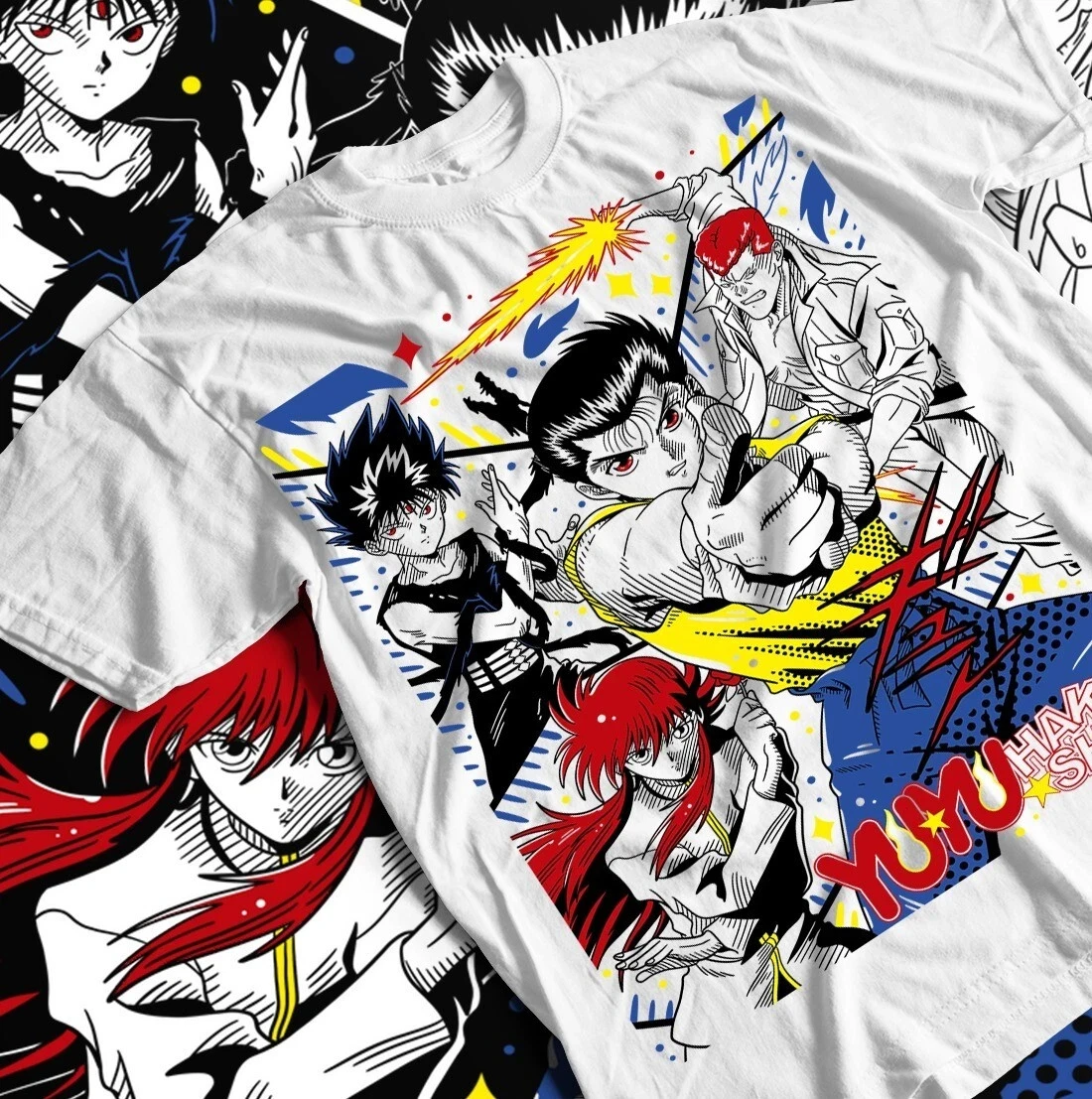 

Yu Yu Hakusho T-shirt Anime T-shirt for Men and Women Summer Pure Cotton Comfortable Loose Fashion Short Sleeve Top