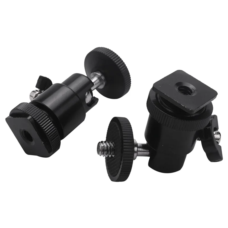 

CEA Mini Ball Head [6 Pack] With Hot Shoe Mount Adapter 360 Degree 1/4 Inch Small Ball Heads Lightweight Micro-Ballhead