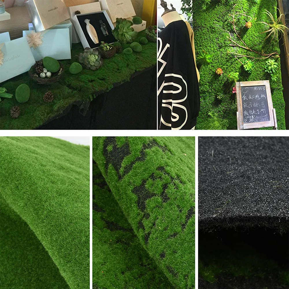 1x1m Artificial Moss Lichen Fake Moss Mat Grass Turf Simulation Green Plants for Home Garden Patio Decoration