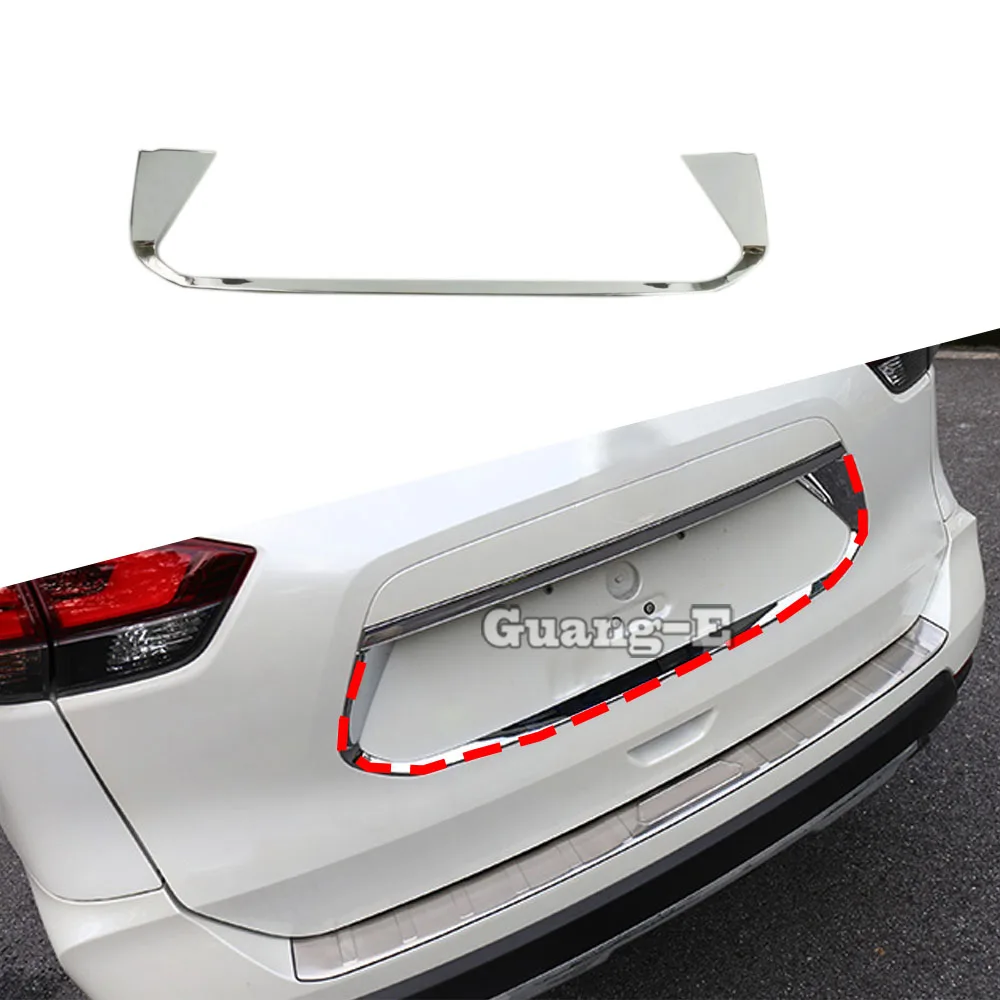 

Car Stick Detector ABS Back Rear License Frame Plate Trim Strip Bumper Trunk For Nissan X-Trail XTrail T32/Rogue 2014 2015 2016