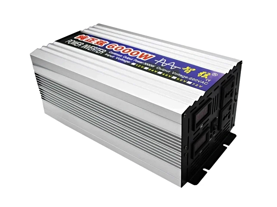 8000W 6000w Inversor Pure Sine Wave Power Inverter Convertidor 12V 24V To 220V Converter Inverter Home Outdoor RV Car 50Hz 60Hz