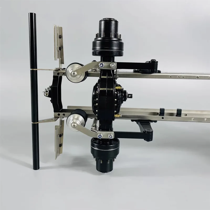RC 1/14 Drag Head Mud Head Modified Simulation Single Bridge Dual Airbag Suspension System for Tamiya Tripper Truck DIY Parts