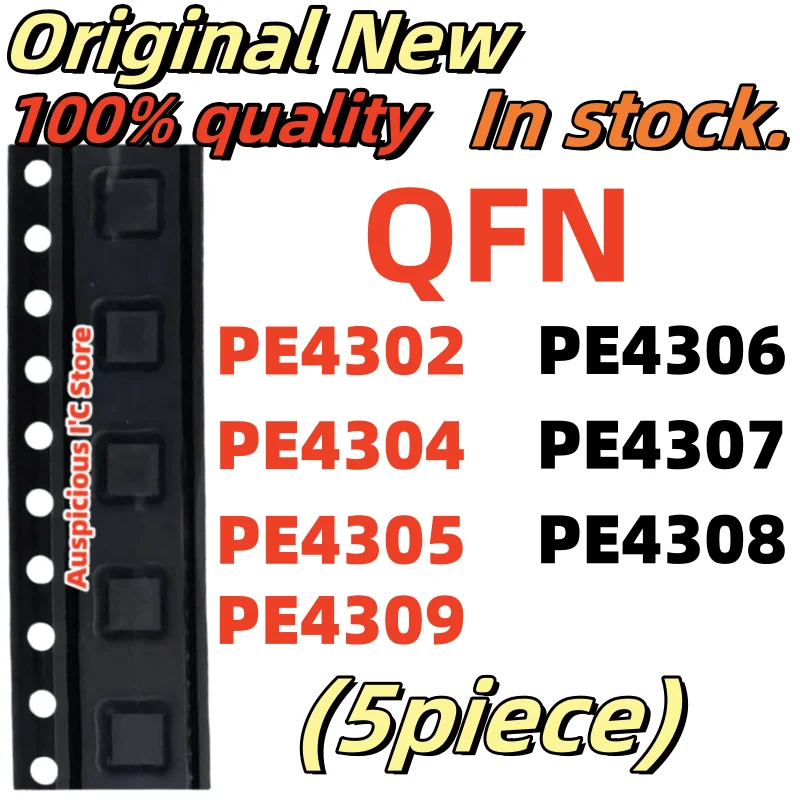 

(5pcs) PE4304 PE4305 PE4302 PE4306 PE4307 PE4308 PE4309 4302 4304 4305 4306 4307 4308 4309 QFN-20