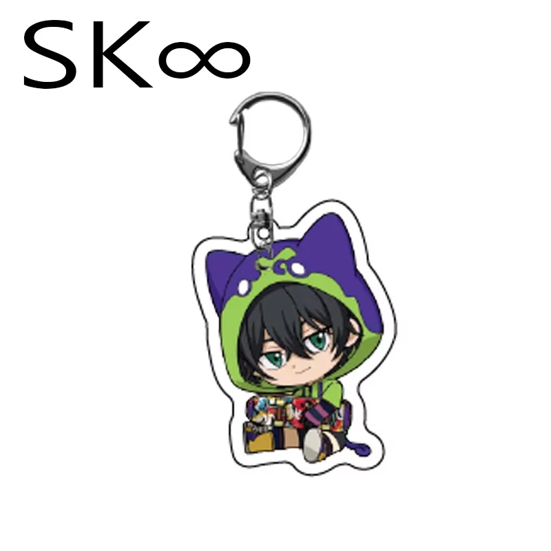 SK8 Anime SK EIGHT LANKA MIYA the Infinity Acrylic Finger Skate Boarding Keychain Cosplay School Bag Pendant Keyrings Gifts view 2