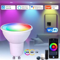 5W 7W 9W 220V 110V Tuya Smart WiFi GU10 LED Bulb Spotlight Alexa Lamp RGBCW Smart Life APP Control Works With Alexa Google Home