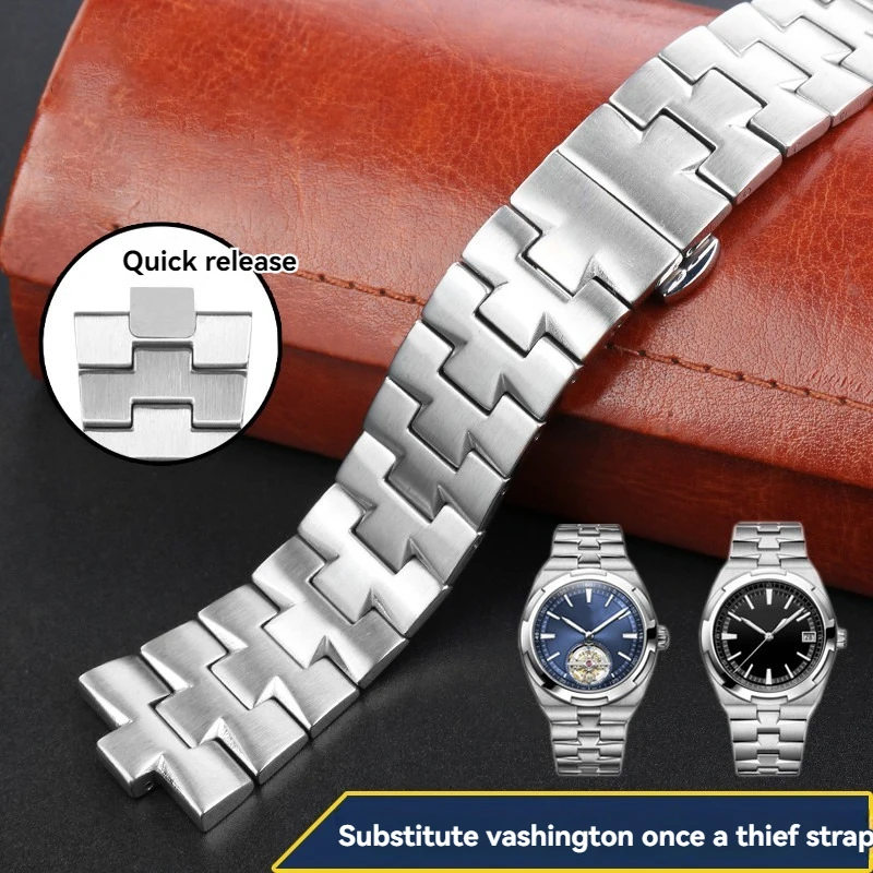 

7 8 8.5mm stainless steel belt quick disassemble watch strap men’s watchband For Vacheron Constantin OVERSEAS 4500V 5500V P47040