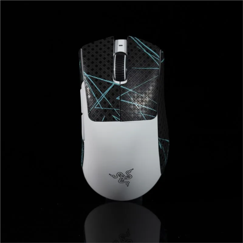 T BTL Mouse Grip Tape Skate Handmade Sticker For Razer Deathadder V3 Pro Professional Non Slip Lizard Skin Suck Sweat EVA Black