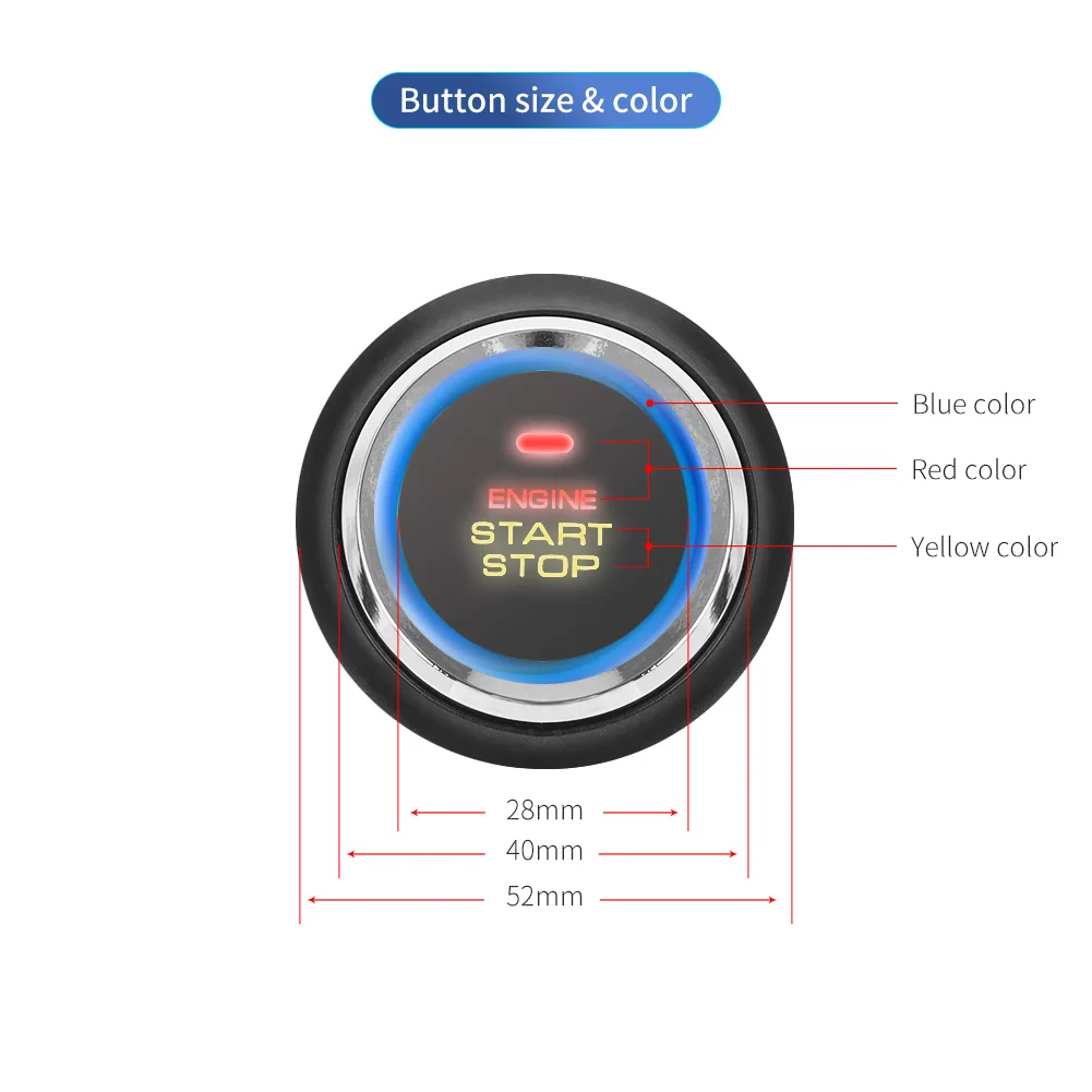 Easyguard DC12V Remote Engine Start Stop Auto Passive Keyless Entry PKE Car Alarm