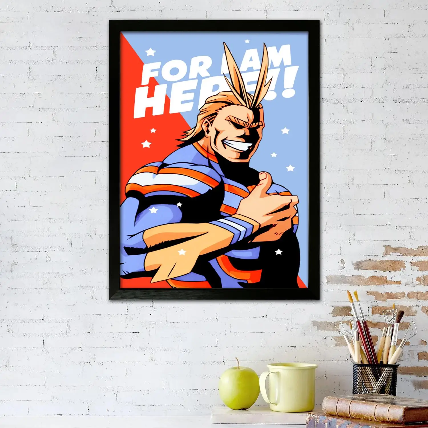 Academia All Might Canvas Art Poster, Wall Art, Picture Print, Modern Family, Bedroom Decor, Posters,Decorative painting