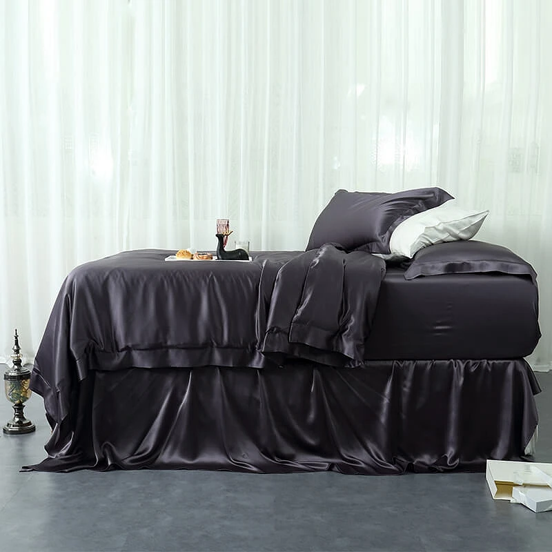 Top 6A Grade Silk Duvet Cover Set Silk Bedding Set Silk Sheet Set