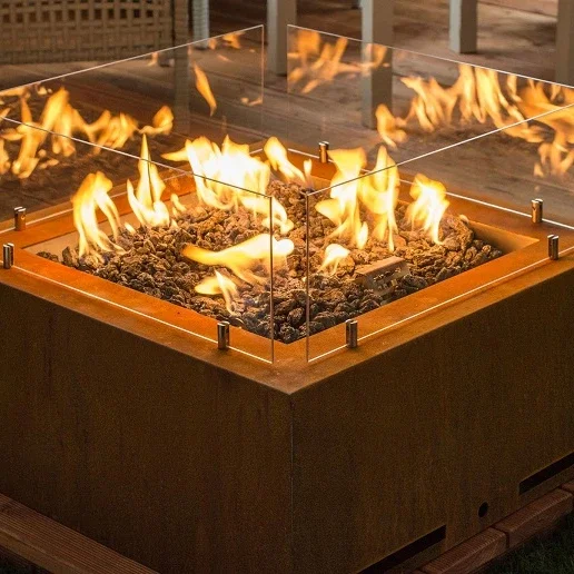 Rusty Corten Steel Wood Burning Outdoor Fire Pit Corten Steel Fire Pit Bbq Gas Grill BBQ Grill