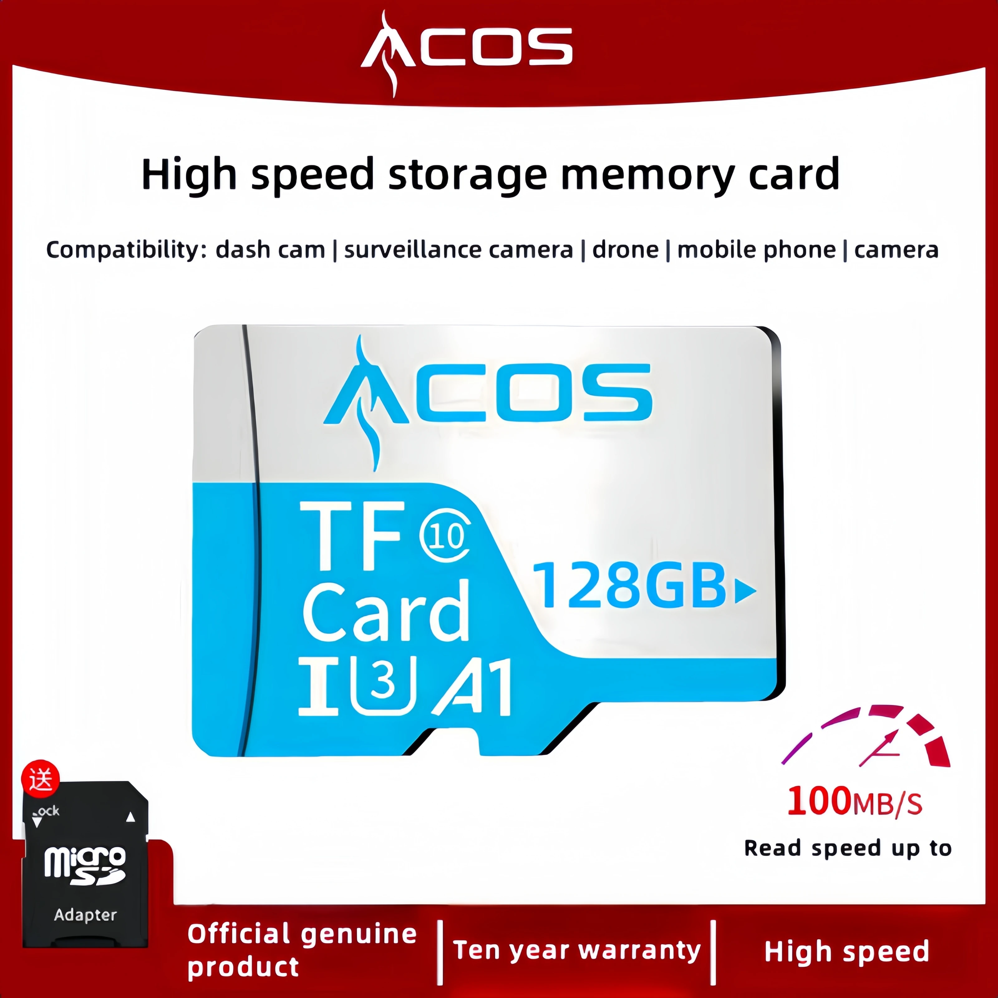 

High speed SD memory card camera/monitor/phone/tablet/dash cam 32GB64GB128GB256GB512GB1TB memory card