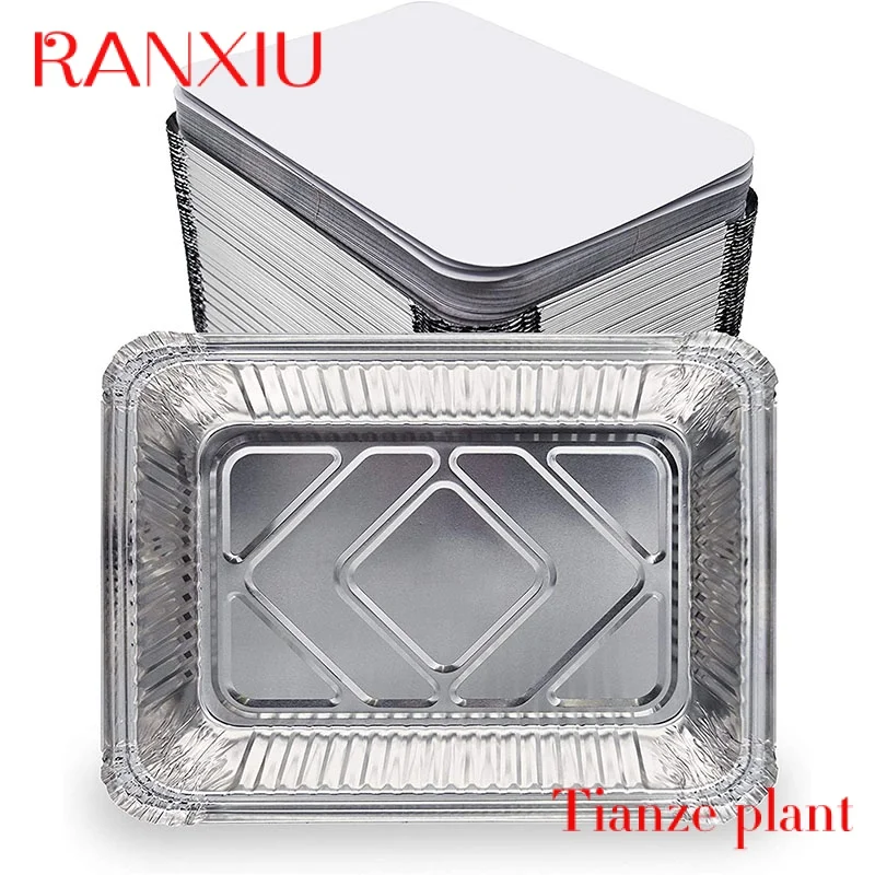 CustomCustom Fast Food Aluminum Foil Food Container/Box Disposable Aluminum Tin Foil Baking Pans/Tray/Dishes/Plates For Food Pac