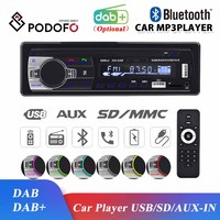 Podofo Dab Car Radio Autoradio Stereo Receiver FM Aux Input SD USB JSD-520 12V In-Dash 1din Bluetooth MP3 Multimedia Player