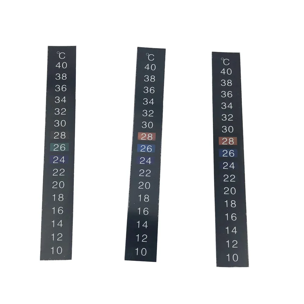 10 sztuk/partia 10-40 ℃ Cyfrowy samoprzylepny termometr LCD, samoprzylepna taśma termometru do warzenia wina, akwarium, zbiornika na ryby