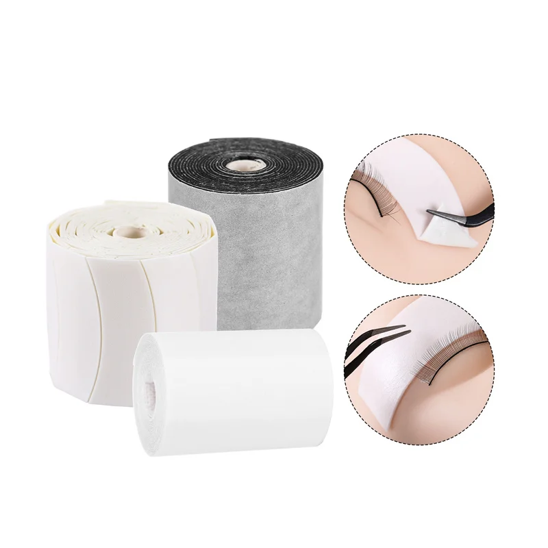 110 Pcs/Roll Eyelash Foam Tape Eye Pads Lash Paper Patches for Eyelash Extension Tips Sticker Wraps Black Patches Makeup Tools