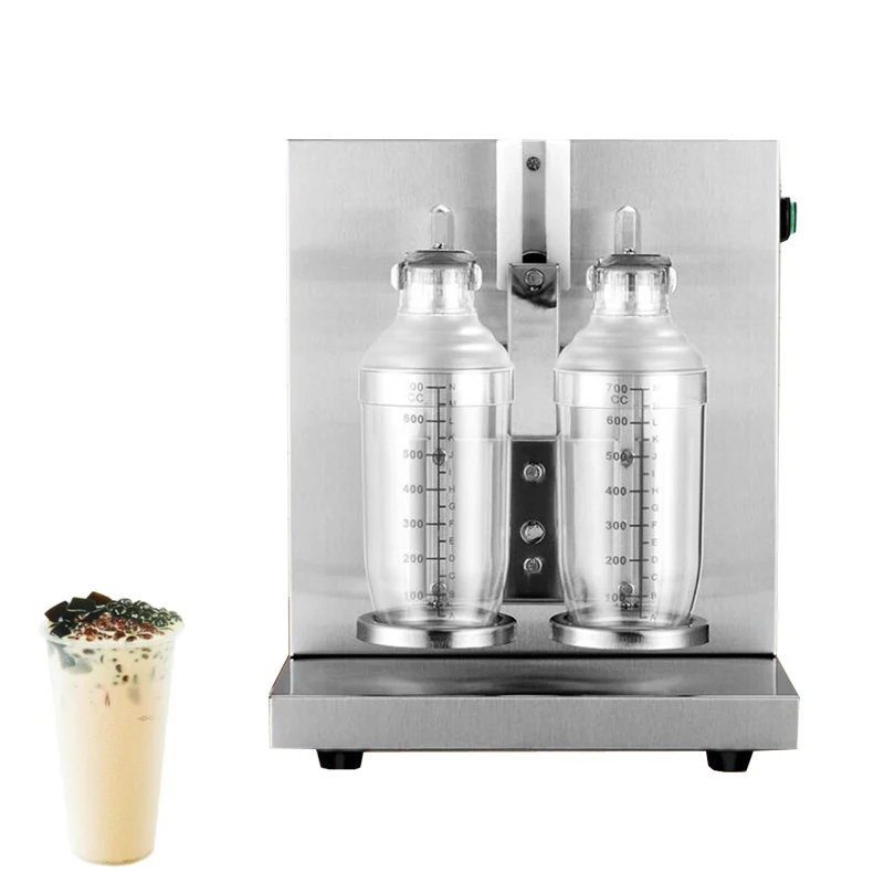 Electric auto double-Frame milk tea shaking machine stainless steel Bubble Boba shaker