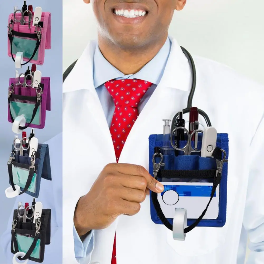 Nurse Pocket Protector Nurse Chest Bag Barber Tool Bag Multi Pockets Nurse Pocket Organizer Kit for Doctors Nurses Students
