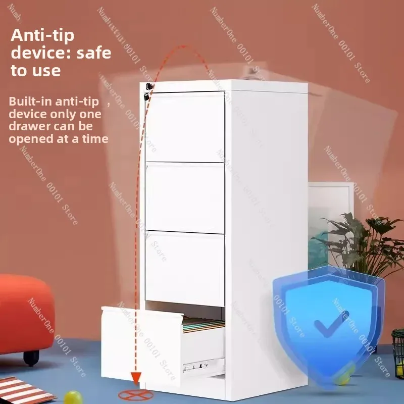 Office A4 Filing Cabinet, Multi Drawer Card Box Folder Hanging File Storage, Archive Organizer with Lock for Document Contract