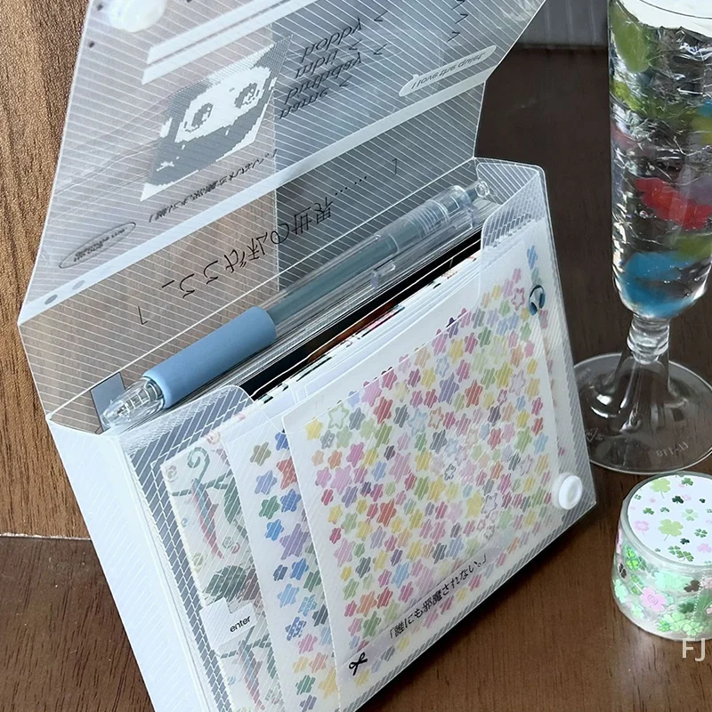 [YU] Niedliche A6-Aktentasche aus Kunststoff für Dokumente, Aufbewahrungstasche für Studenten, Organizer, Informationen, Taschenordner, Schreibwaren