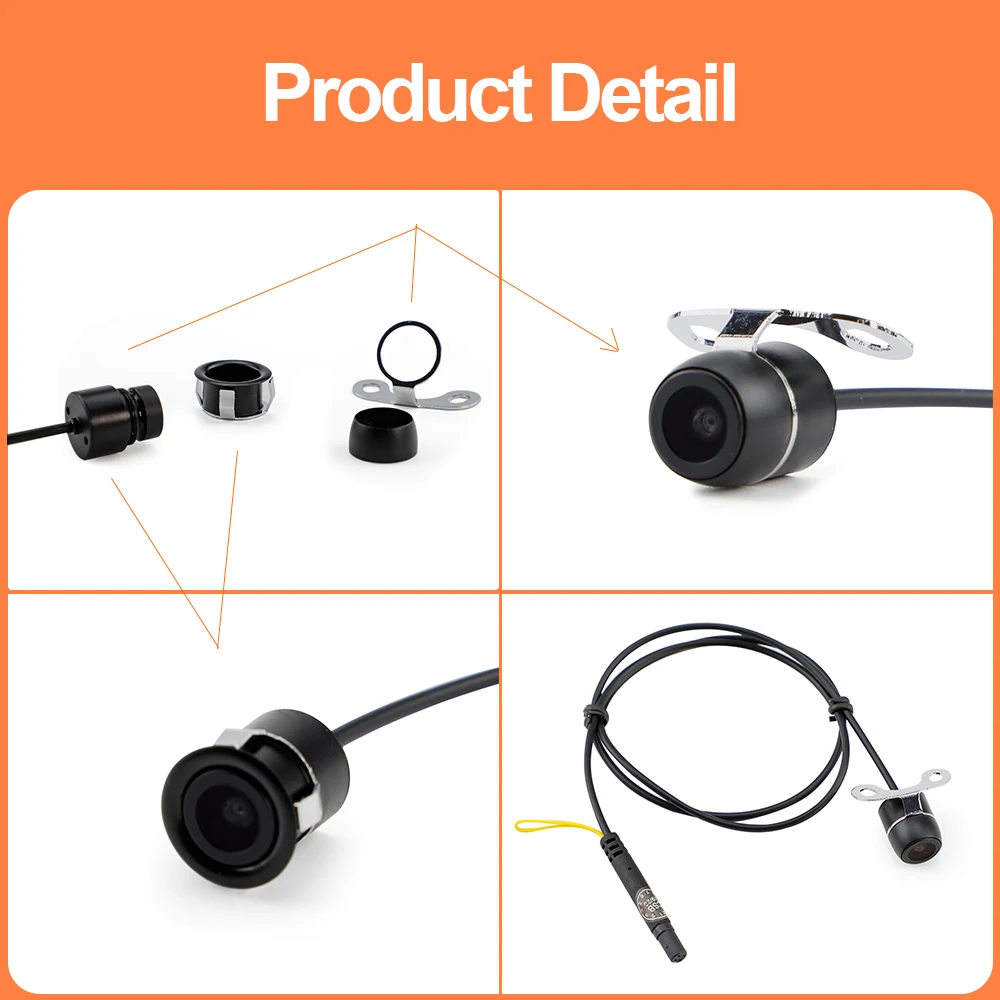 

ТЭЕНОМ ° Широкоугольная камера заднего вида для парковки AHD 720P 12,5 мм, мини-автомобильная камера переднего/заднего вида, универсальная камера ночного видения IP67, водонепроницаемая