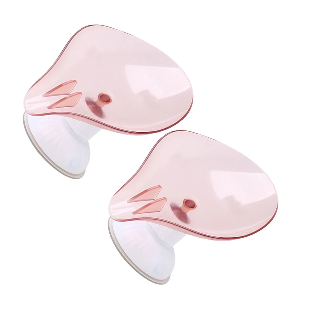 

2Pcs Soap Box for Bathroom - Cute Water Draining Storage Rack with Smooth Streamlined Design Ideal Home Soap Holder Pink