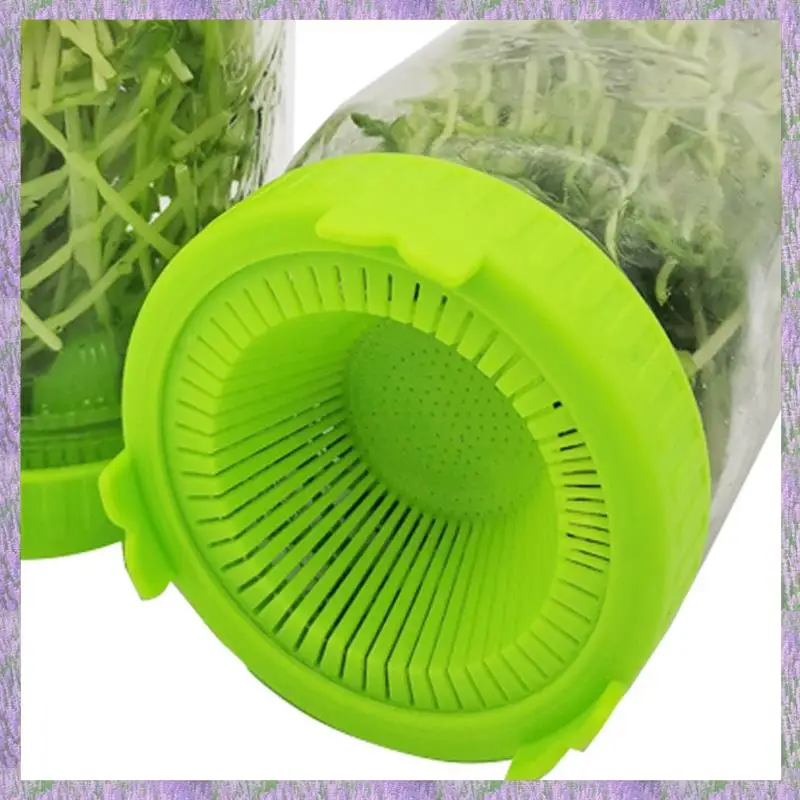 

A63K-6PCS Sprouting Kit Sprout Jars Lids Mesh Lids For Wide Mouth Jars Indoor Microgreens Plants Growing Screen