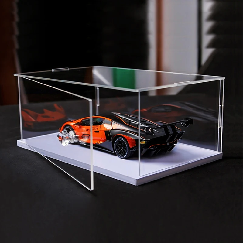 Acrylic Display Case w/h Door Countertop Organizer Dustproof Showcase for Figure/Toy/Collectibles/Gundam/Car/Model/Lego/BlindBox