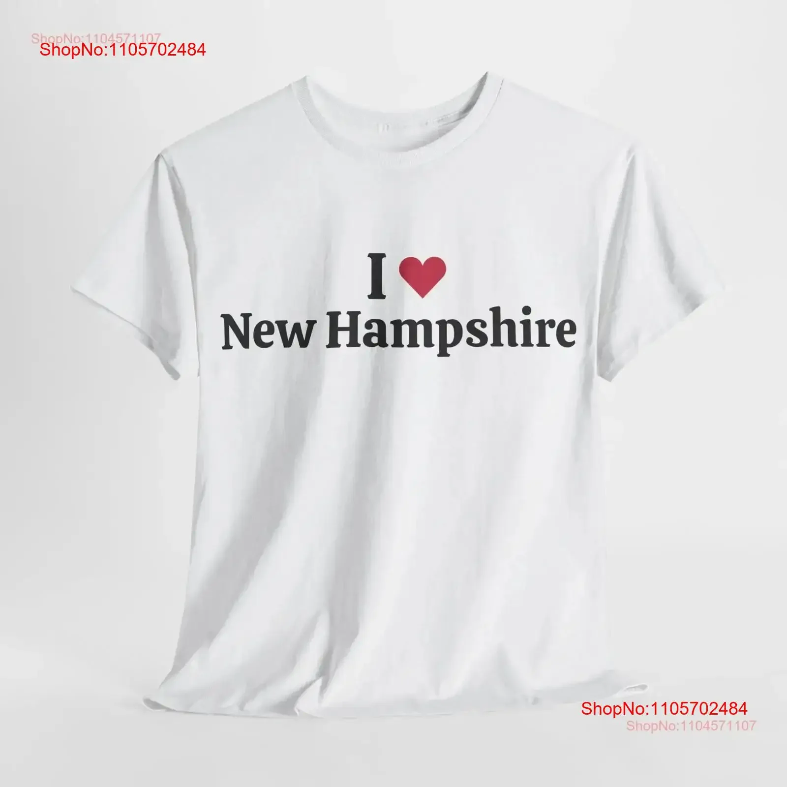I Heart New Hampshire Heavy Cotton T Shirt Trendy Gen Z Clothing United States Merch Funny USA s Love Birthday vintage Washed