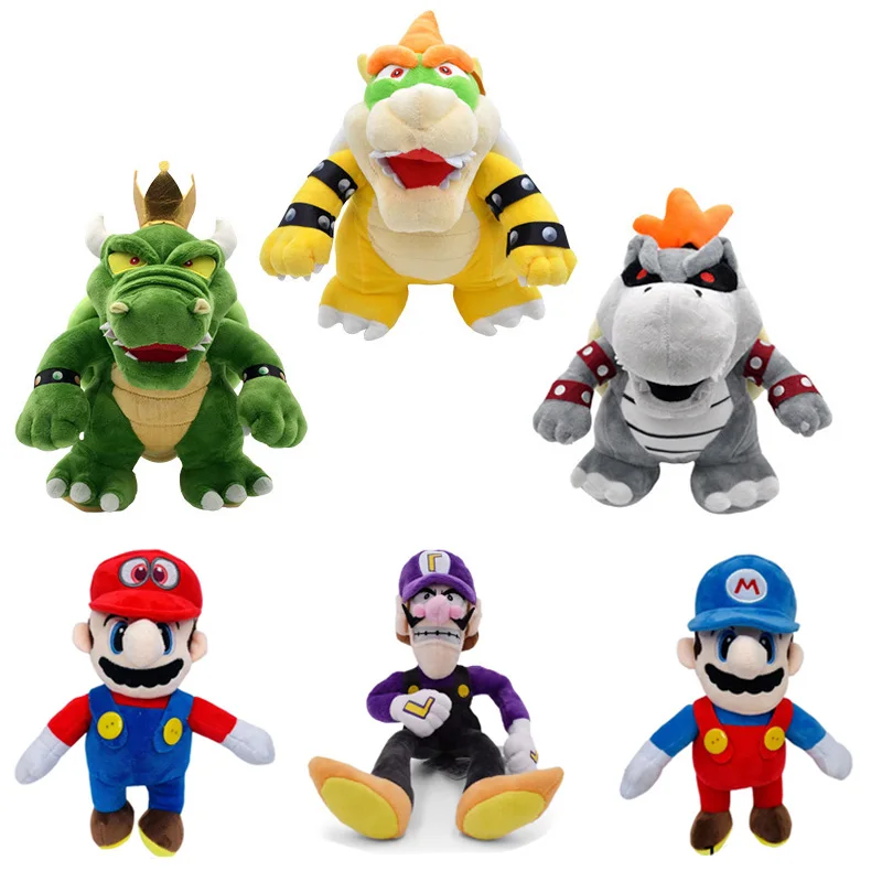 Hot Styles Bowser Bros Plush Toys Koopa Bowser Anime Cartoon Soft Stuffed Plush Toys Dolls For Children Birthday Christmas Gifts